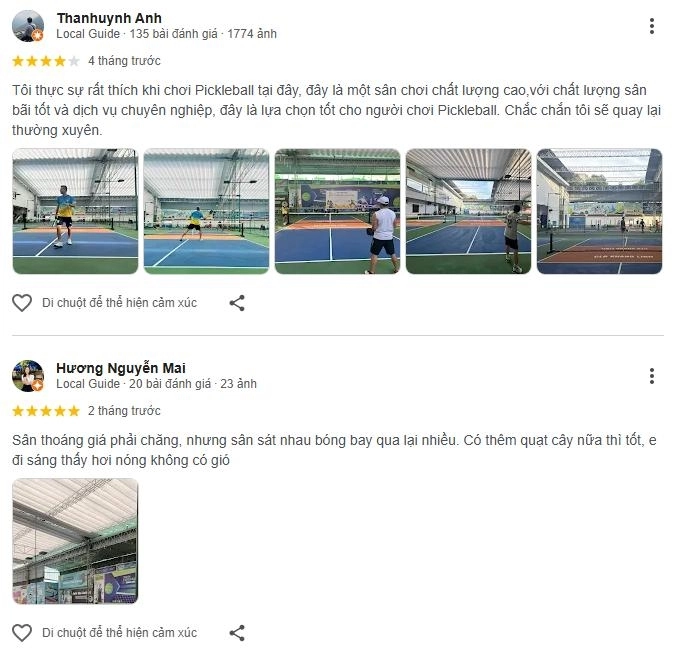 Đánh giá từ người chơi cho chất lượng sân pickleball khang linh vũng tàu