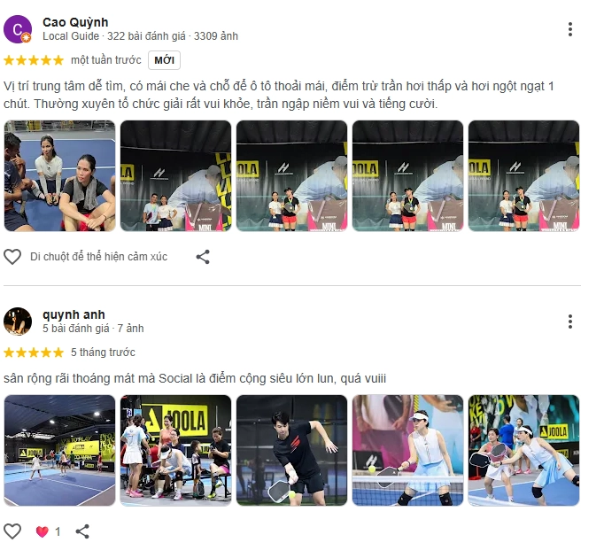 Đánh giá của người chơi tại sân Pickleball Kingdom Saigon 3