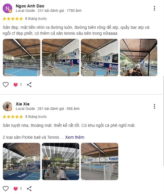 Đánh giá chất lượng sân từ trải nghiệm của người chơi