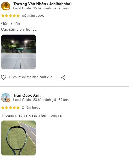 Đánh giá của người chơi tại sân Pickleball Lan Anh