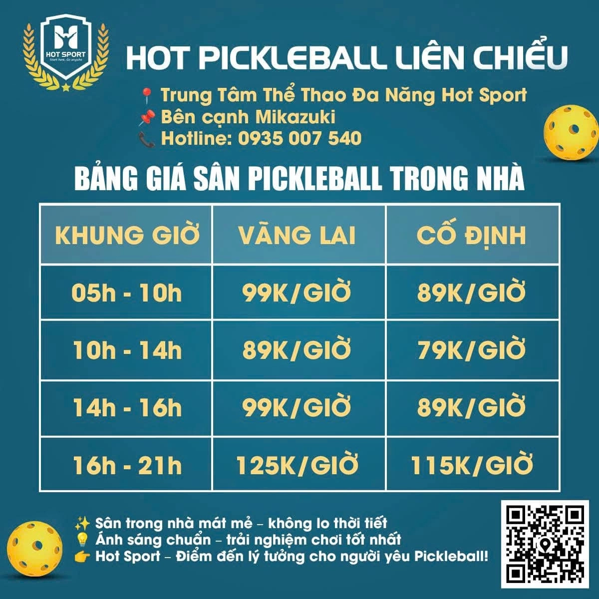 Giá thuê sân Pickleball Liên Chiểu