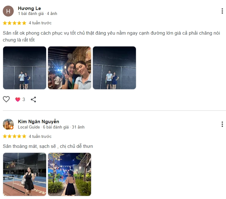 Đánh giá của người chơi tại sân Pickleball Magic