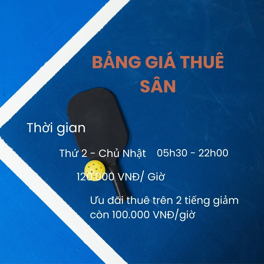 Giá thuê sân Pickleball Mango