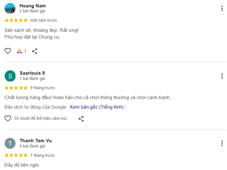 Đánh giá của người chơi tại sân Pickleball Master Bros