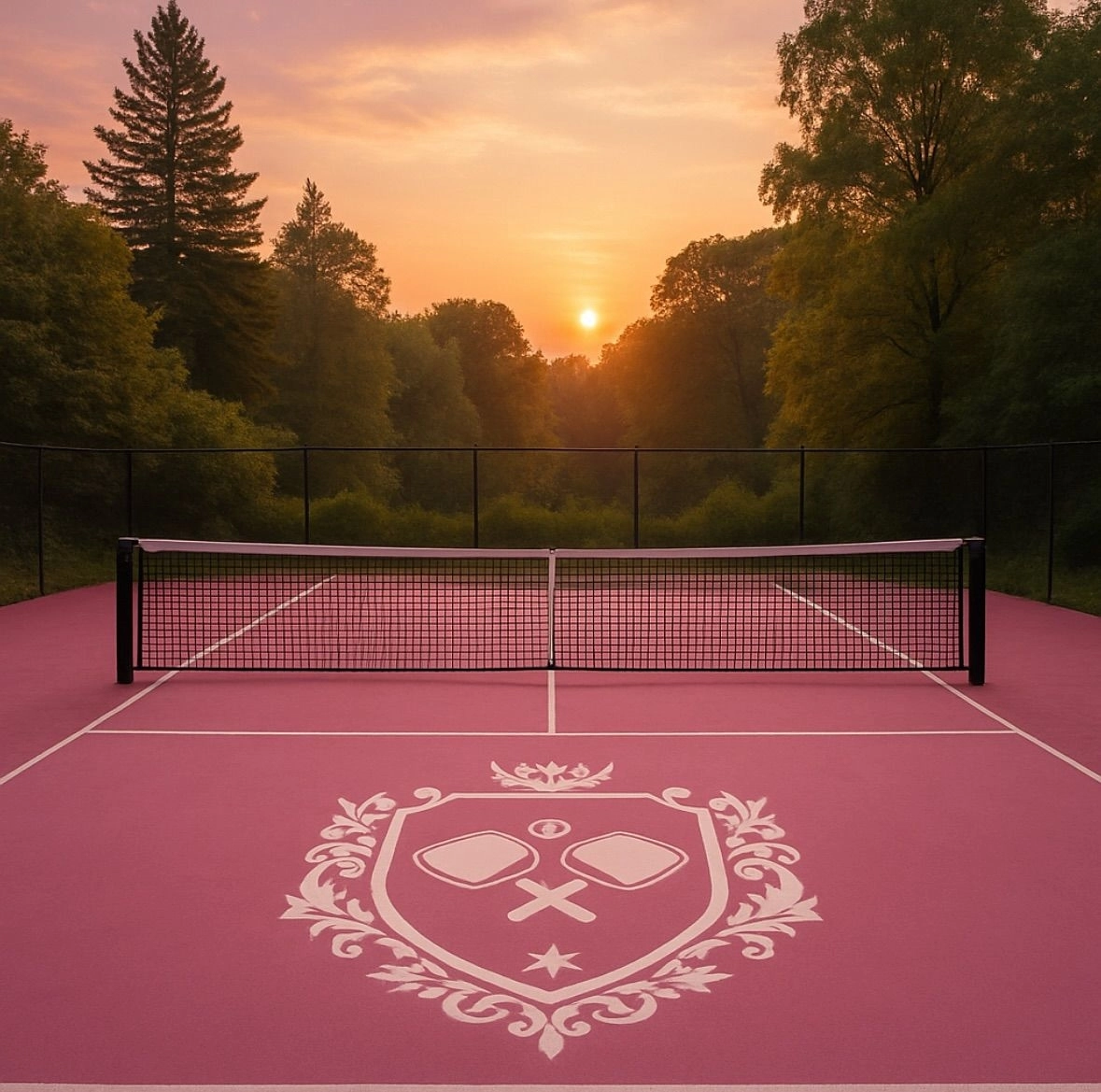Một số mẫu sân pickleball màu hồng nổi bật 3
