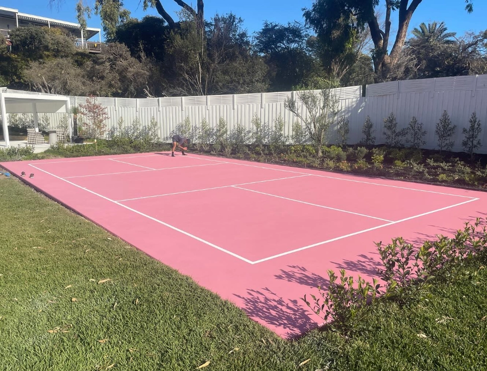 Một số mẫu sân pickleball màu hồng nổi bật 6