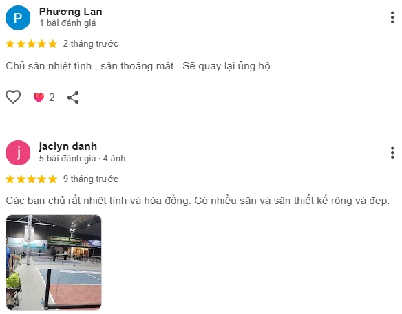 Đánh giá của người chơi tại sân Pickleball Mộc Châu