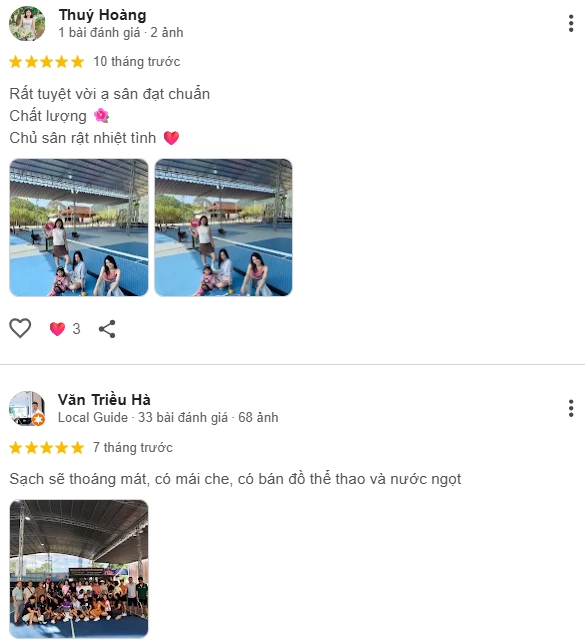Đánh giá của người chơi tại sân Pickleball Mộc Châu
