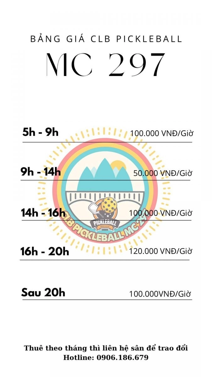 Giá thuê sân Pickleball Móng Cái 297