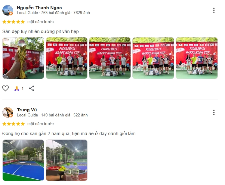 Đánh giá của người chơi tại sân Pickleball Mỹ Đình