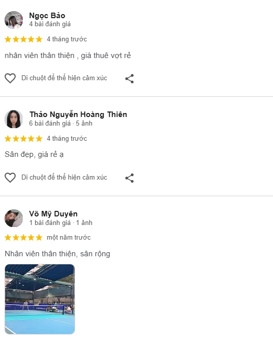 Đánh giá của người chơi tại sân Pickleball Nam Hải Vân