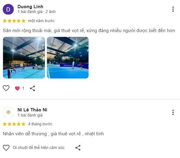Đánh giá của người chơi tại sân Pickleball Nam Hải Vân