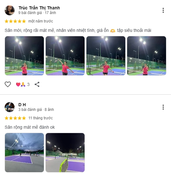 Đánh giá của người chơi tại sân Pickleball Nam Long 3