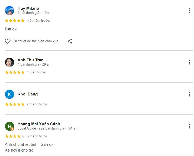 Đánh giá của người chơi tại sân Pickleball Ô Cách