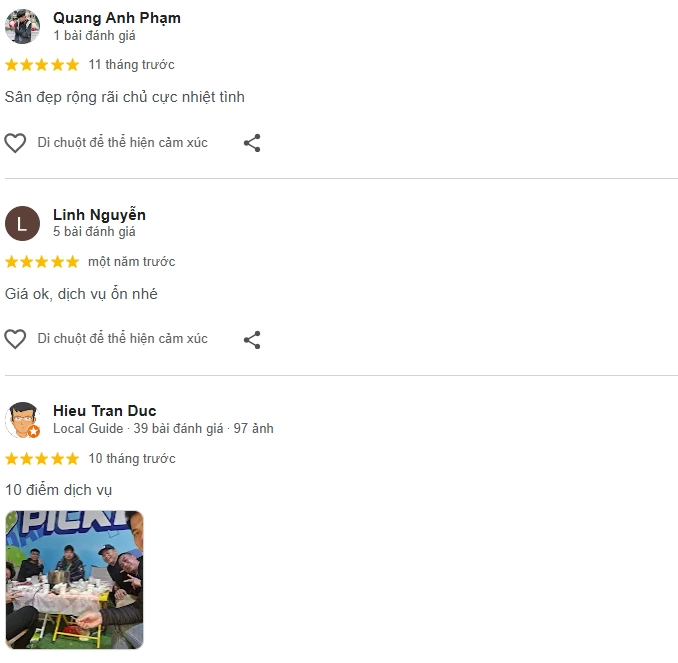 Đánh giá của người chơi tại sân Pickleball Ô Cách