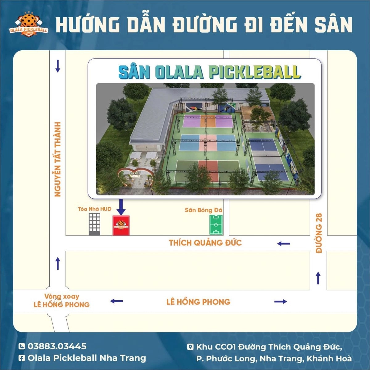 Giới thiệu sân Pickleball Olala