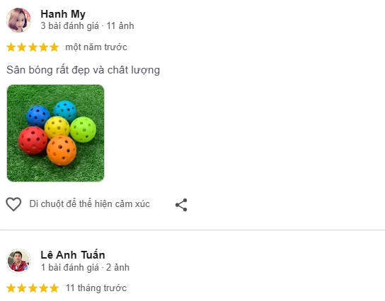 Đánh giá của người chơi tại sân Pickleball Phú Thịnh
