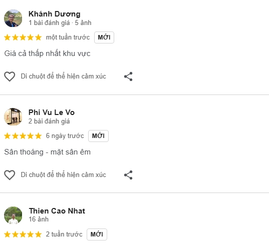 Đánh giá của người chơi tại sân Pickleball Pickle Farm 1