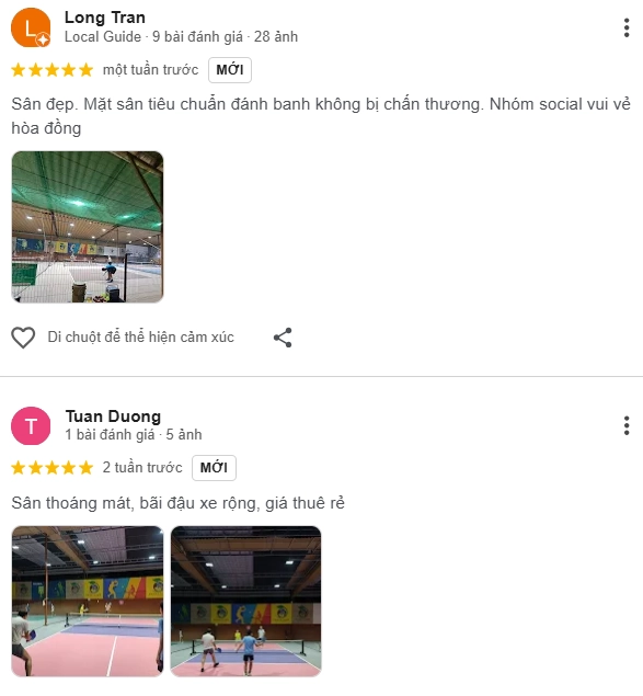 Đánh giá của người chơi tại sân Pickleball Pickle Farm