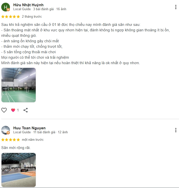 Đánh giá của người chơi tại sân Pickleball PicklePark 