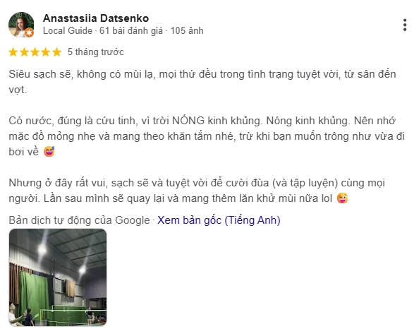 Đánh giá của người chơi tại sân Pickleball PinPon