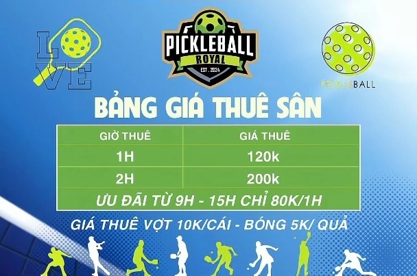 Giá thuê sân Pickleball Royal