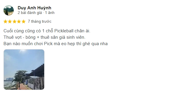 Đánh giá của người chơi tại sân Pickleball Sala