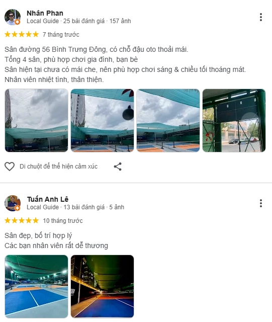  Đánh giá của người chơi tại sân Pickleball Sam Picklub 3