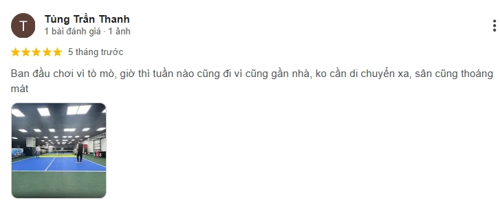 Đánh giá của người chơi tại sân Pickleball Smash Zone