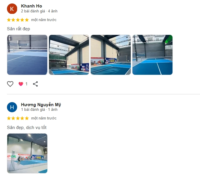 Đánh giá của người chơi tại sân Pickleball Tân Hưng Thuận