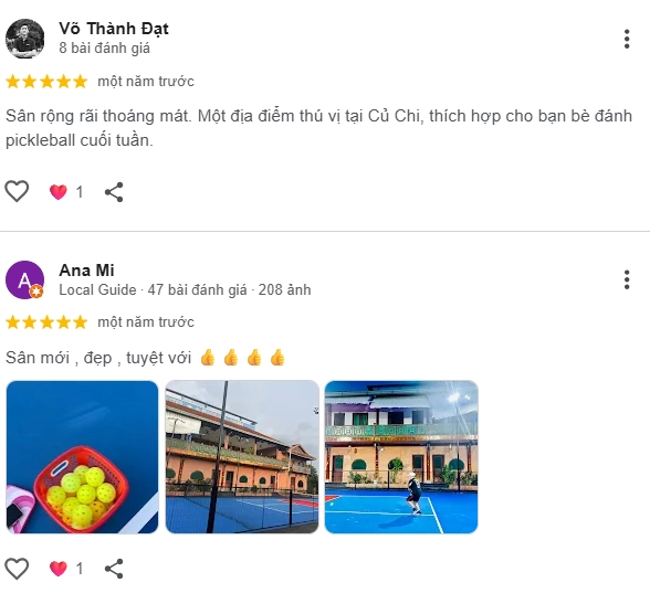 Đánh giá của người chơi tại sân Pickleball Thanh Nga
