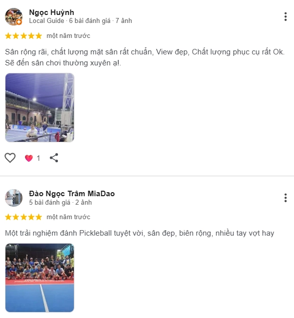 Đánh giá của người chơi tại sân Pickleball Thanh Nga
