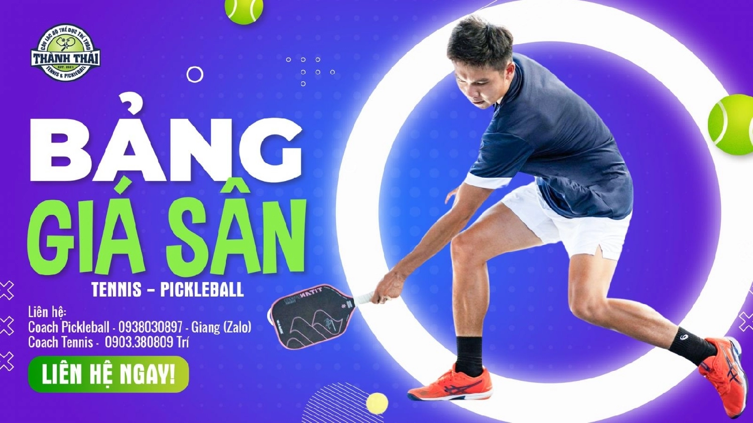 Giá thuê sân Pickleball Thành Thái