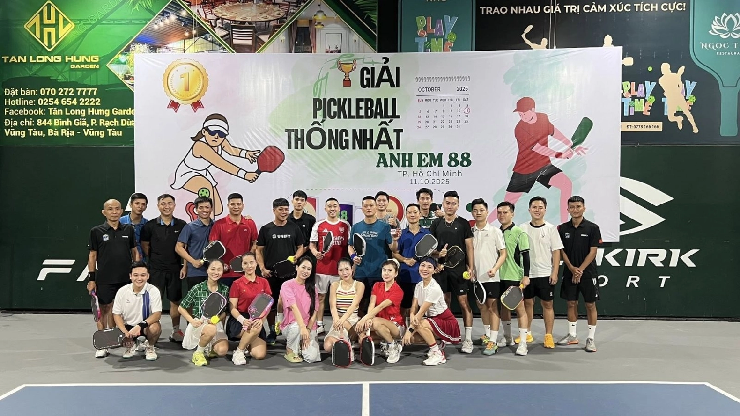 Sân pickleball Thống Nhất Vũng Tàu hỗ trợ tổ chức các giải pickleball
