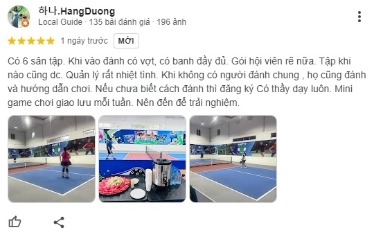 Đánh giá của người chơi khi trải nghiệm sân Pickleball Thuận An