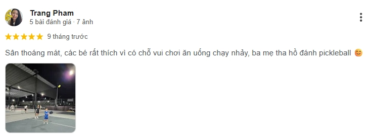 Đánh giá của người chơi tại sân Pickleball Trí Hải