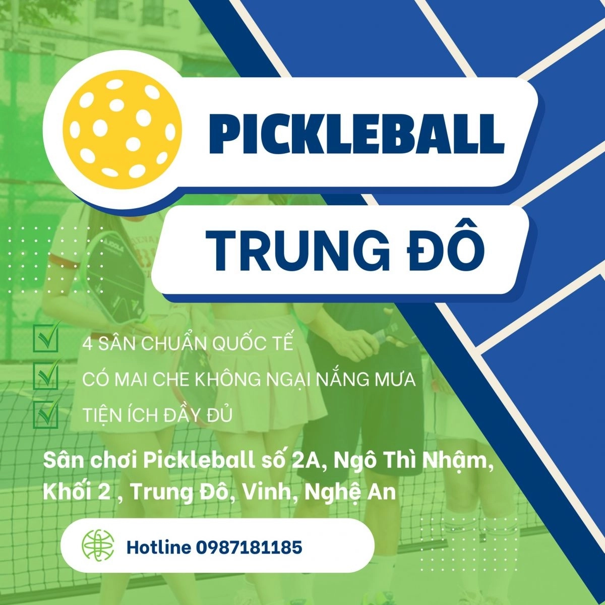 Giá thuê sân Pickleball Trung Đô