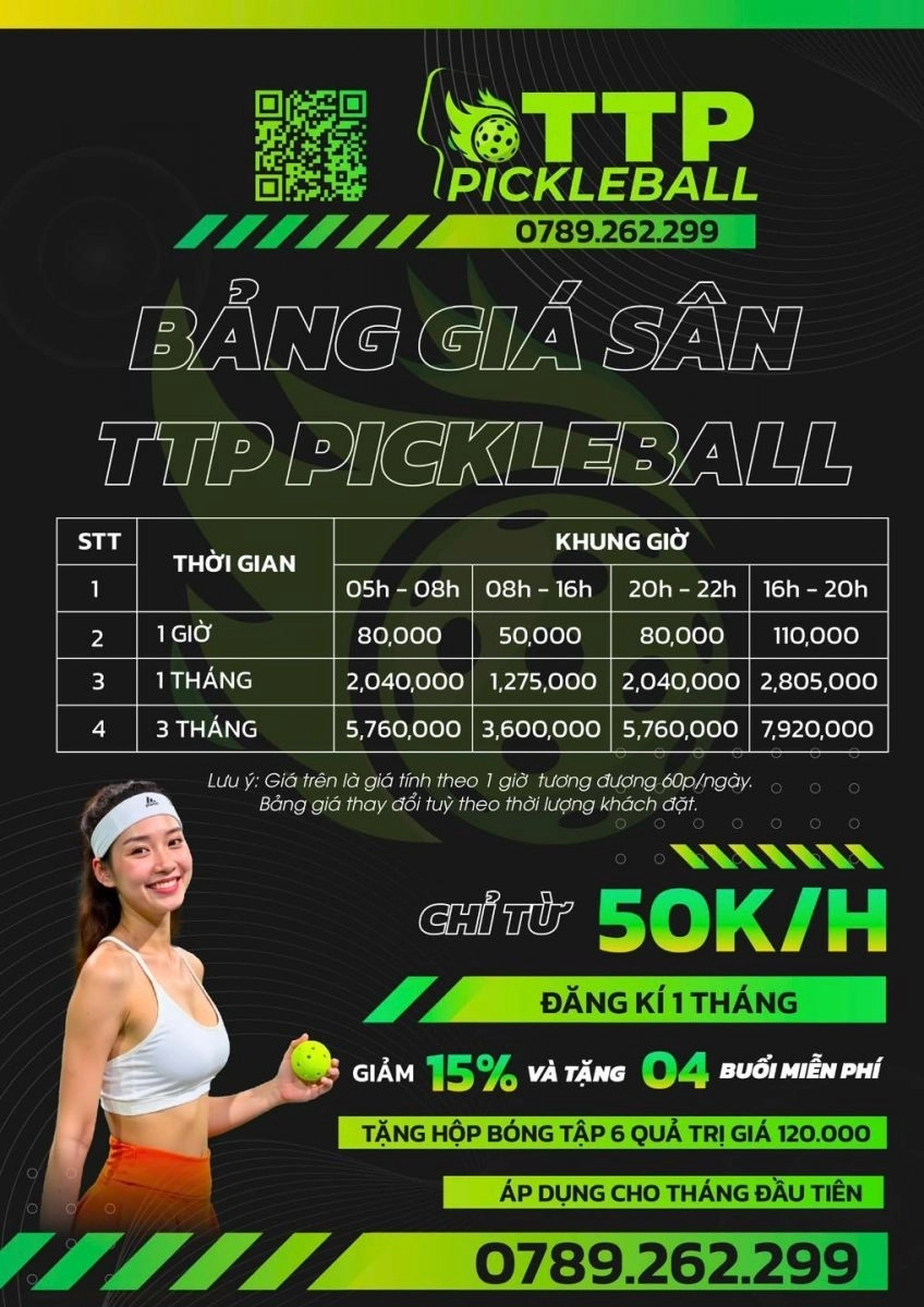 Giá thuê sân Pickleball TTP