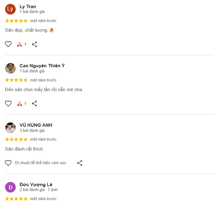  Đánh giá của người chơi tại sân Pickleball V2 Sport & Chill 