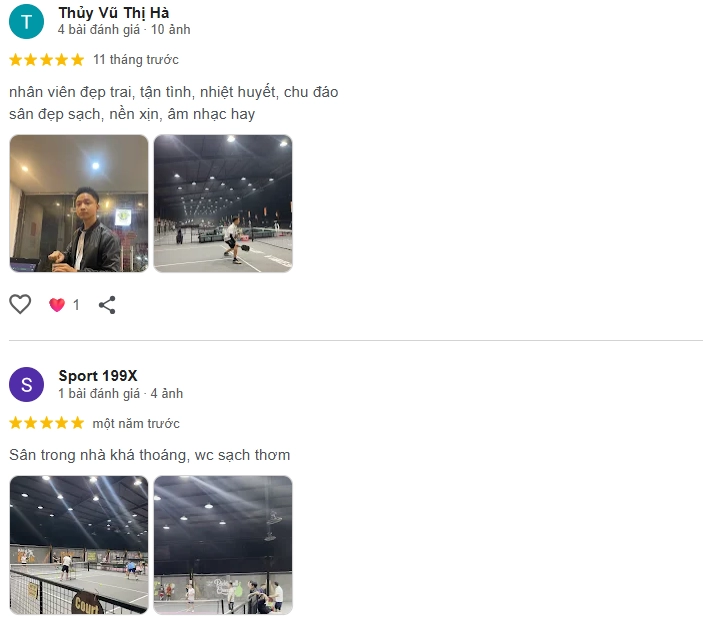 Đánh giá của người chơi tại sân Pickleball Volley Vibes