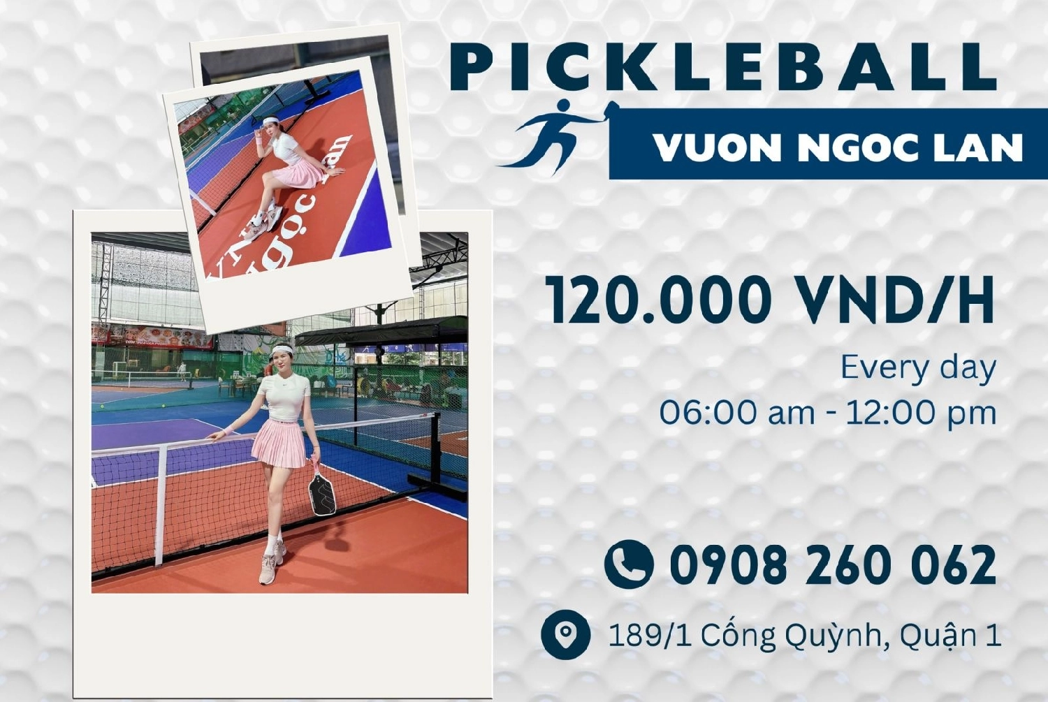 Giá thuê sân Pickleball Vườn Ngọc Lan