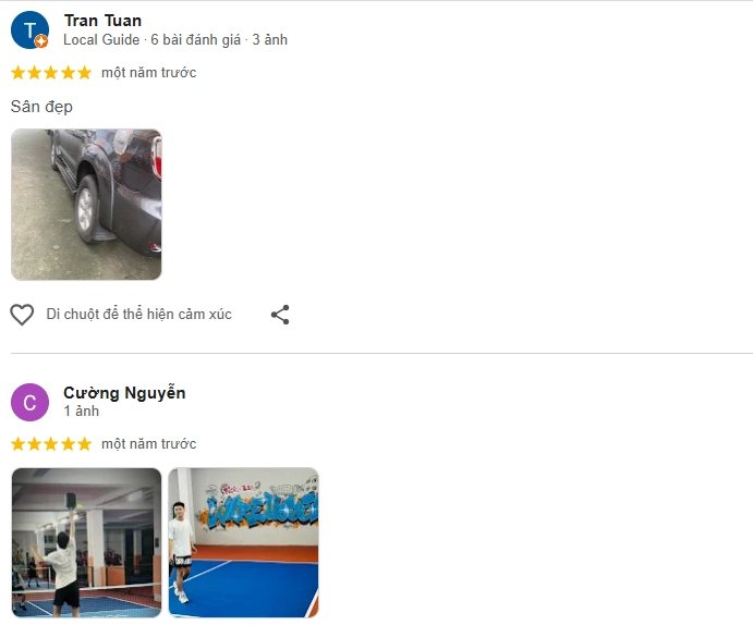 Đánh giá của người chơi tại sân Pickleball Warehouse Gò Vấp