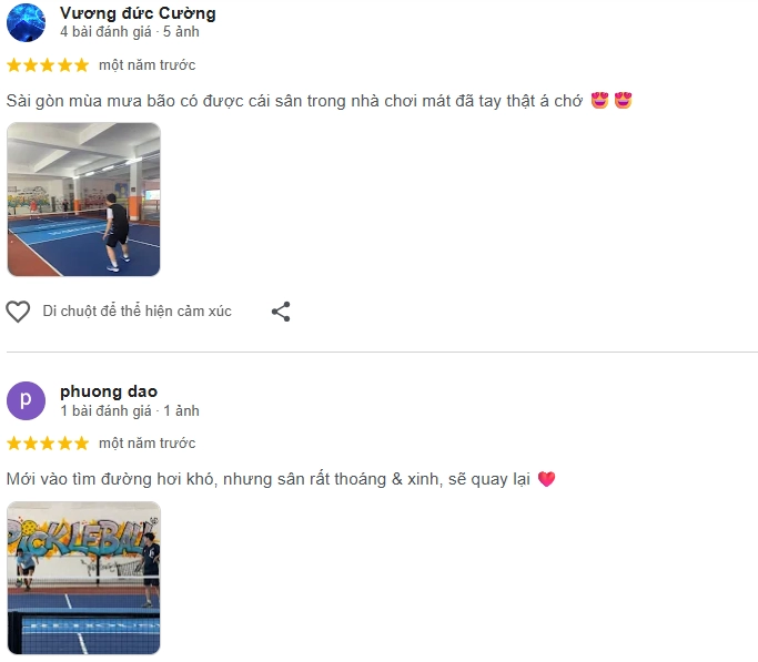 Đánh giá của người chơi tại sân Pickleball Warehouse Gò Vấp