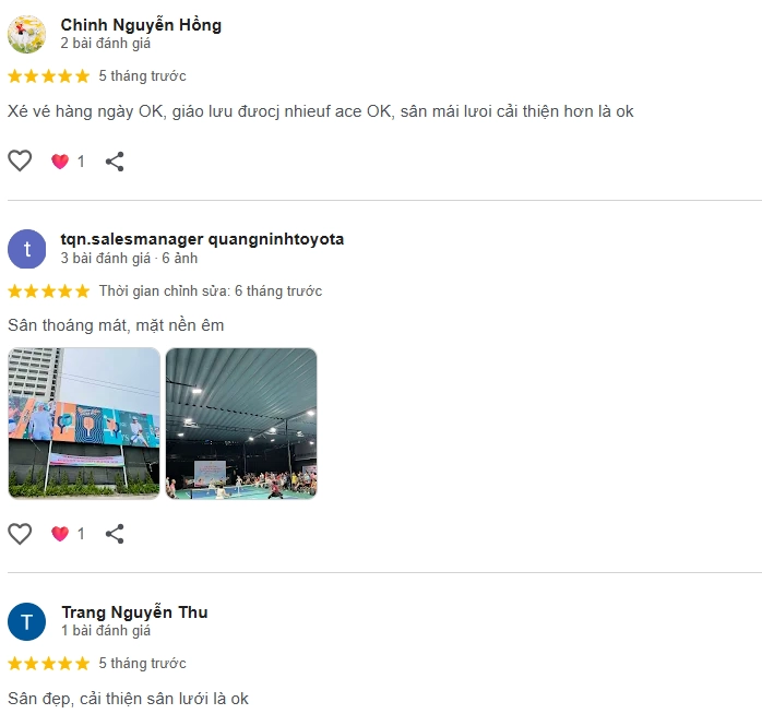 Đánh giá của người chơi tại sân Pickleball Watson Hạ Long