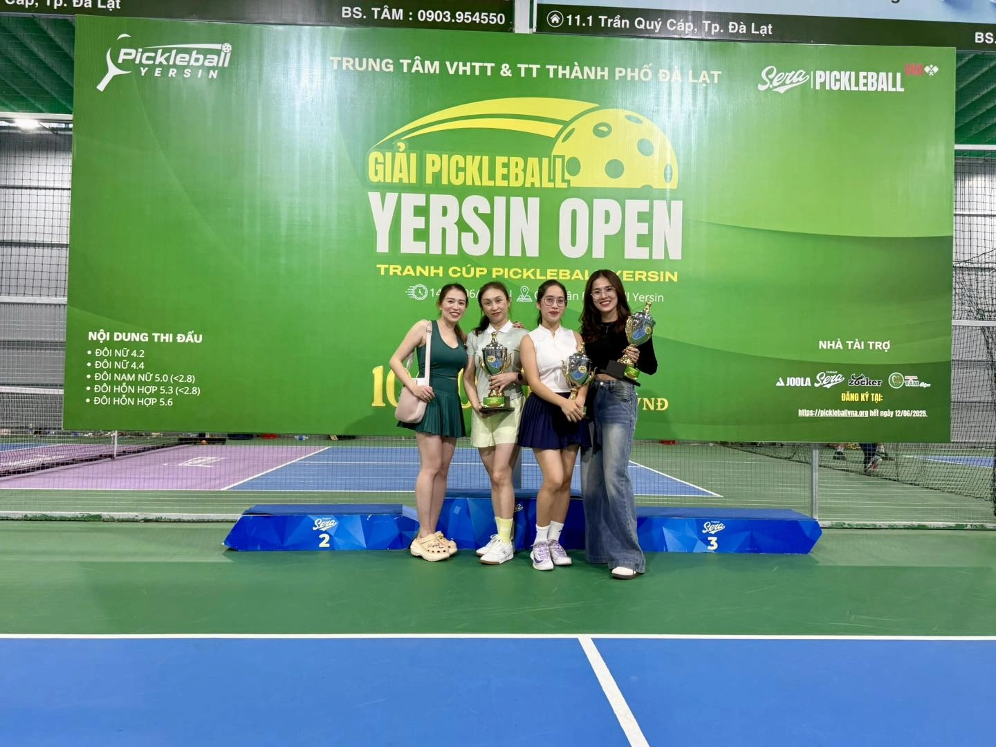 Sân pickleball Yersin Đà Lạt hay tổ chức các giải đấu