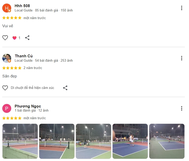 Đánh giá của người chơi tại sân Pickleball Z133