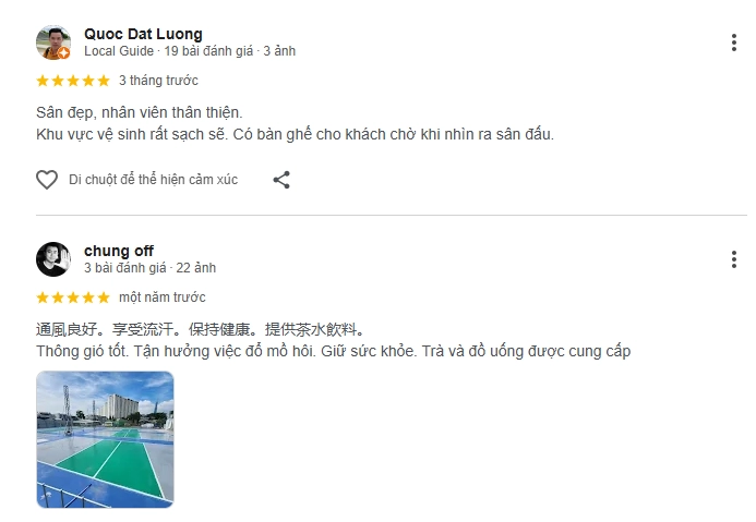  Đánh giá của người chơi tại sân Sunplay Pickleball