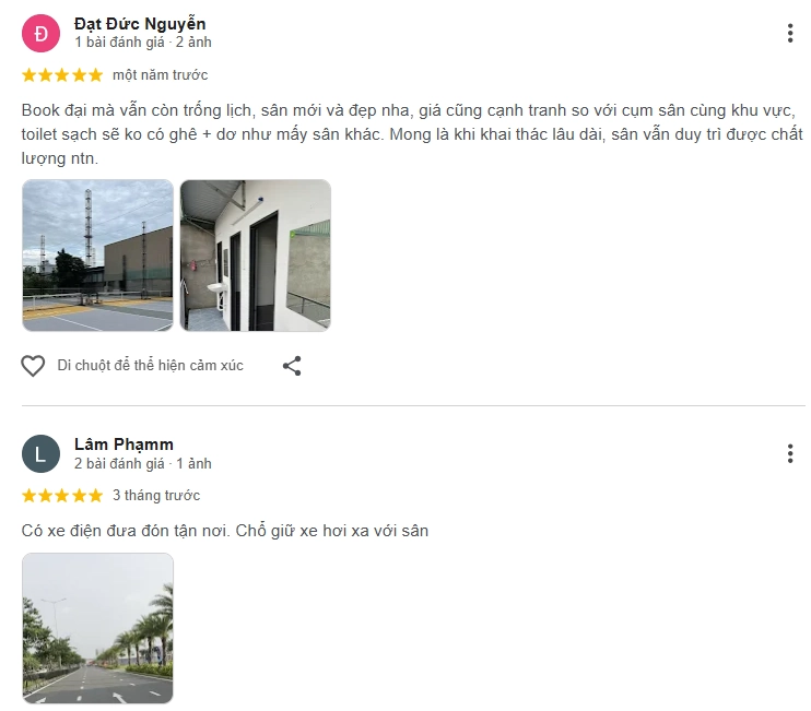 Đánh giá của người chơi tại sân The Dropshot Pickleball