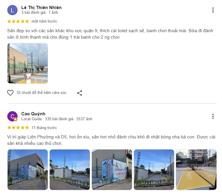 Đánh giá của người chơi tại sân The Dropshot Pickleball