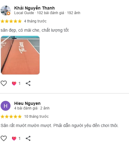 Đánh giá của người chơi tại sân The Long Pickleball 1